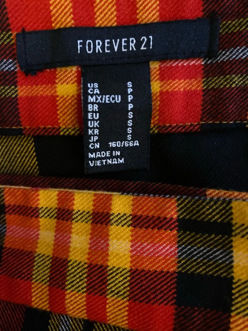 Forever 21 Yellow & Black Plaid Mini Skirt - Picture 2 of 2